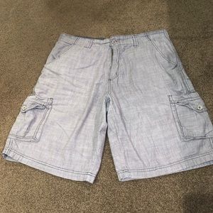 London fog mens grey cargo shorts
